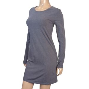 3/$20 Ardene Long Sleeve Dress Short Mini Bodycon Heather Grey Womens Large